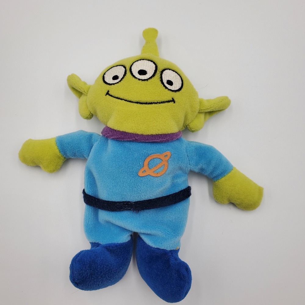 Disney Pixar Toy Story Alien Beanie Baby Plush Stuffed Toy Green Blue Purple